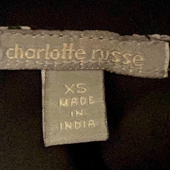 Charlotte Russe Gold Collar Embellished Halter Top Double V Size XS - Picture 4 of 6